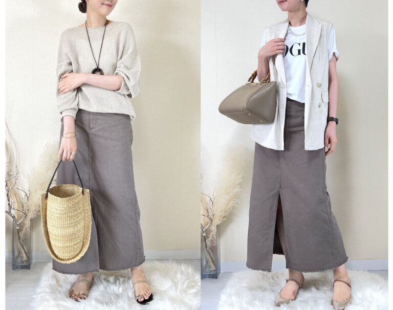 【GU新作】アラフォーの「ほっこりカジュアル」にならないデニムスカートコーデ術