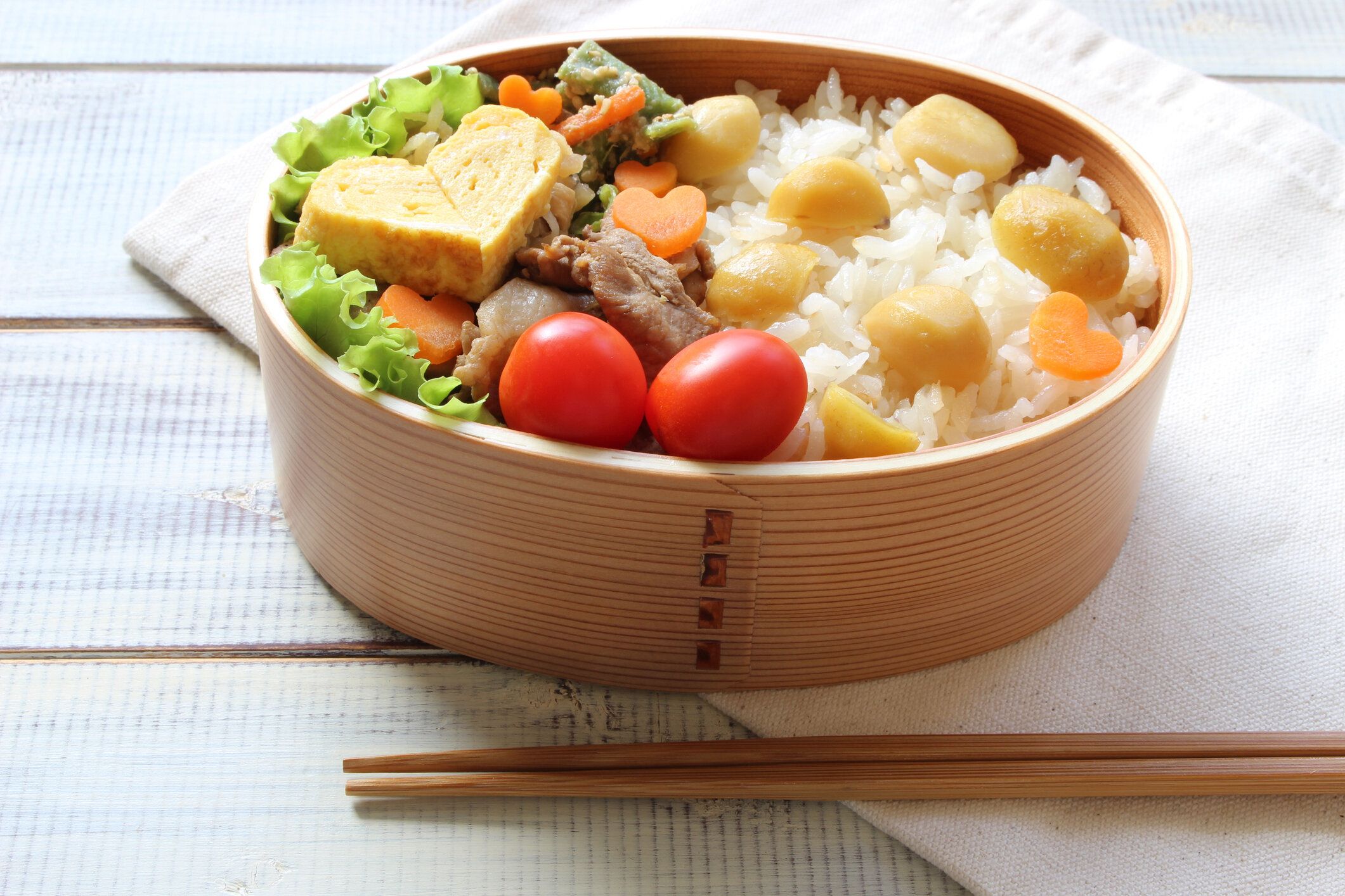 栗ご飯のお弁当