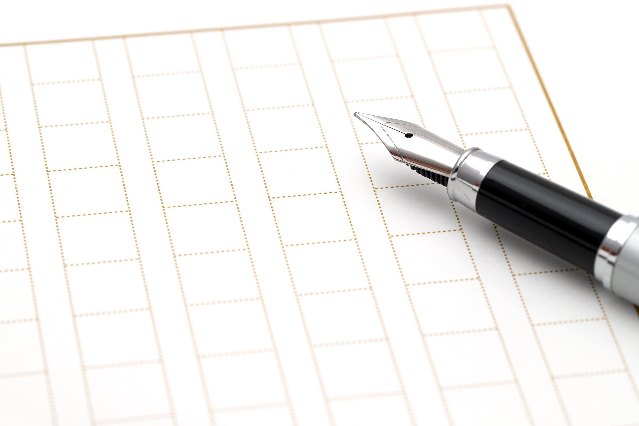 原稿用紙付き万年筆