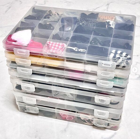 ダイソーのSHIKIRIシリーズに小物を収納!