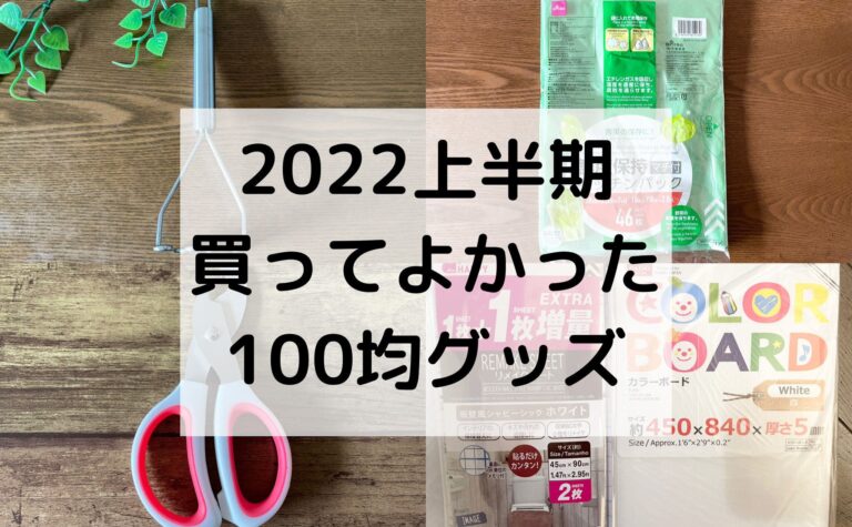 100均大好き主婦が2022年上半期に買ってよかった100均グッズベスト3は？
