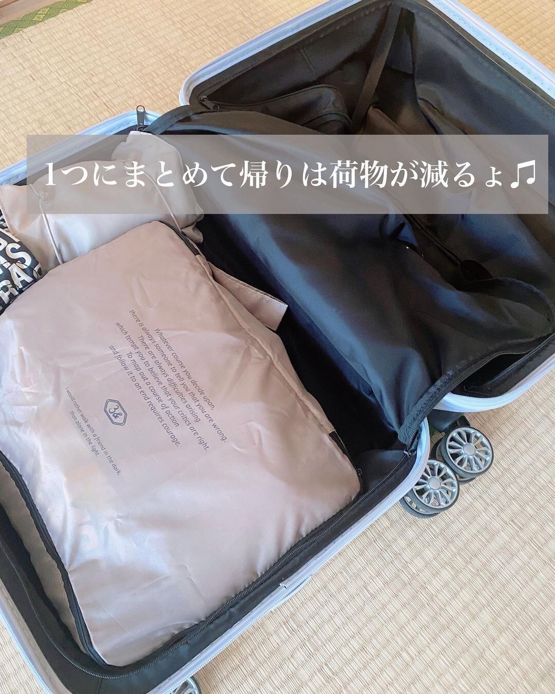 【3COINS】280万回再生された圧縮収納バッグ