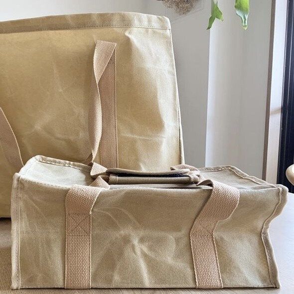 「パラフィン帆布スクエアトート7L」