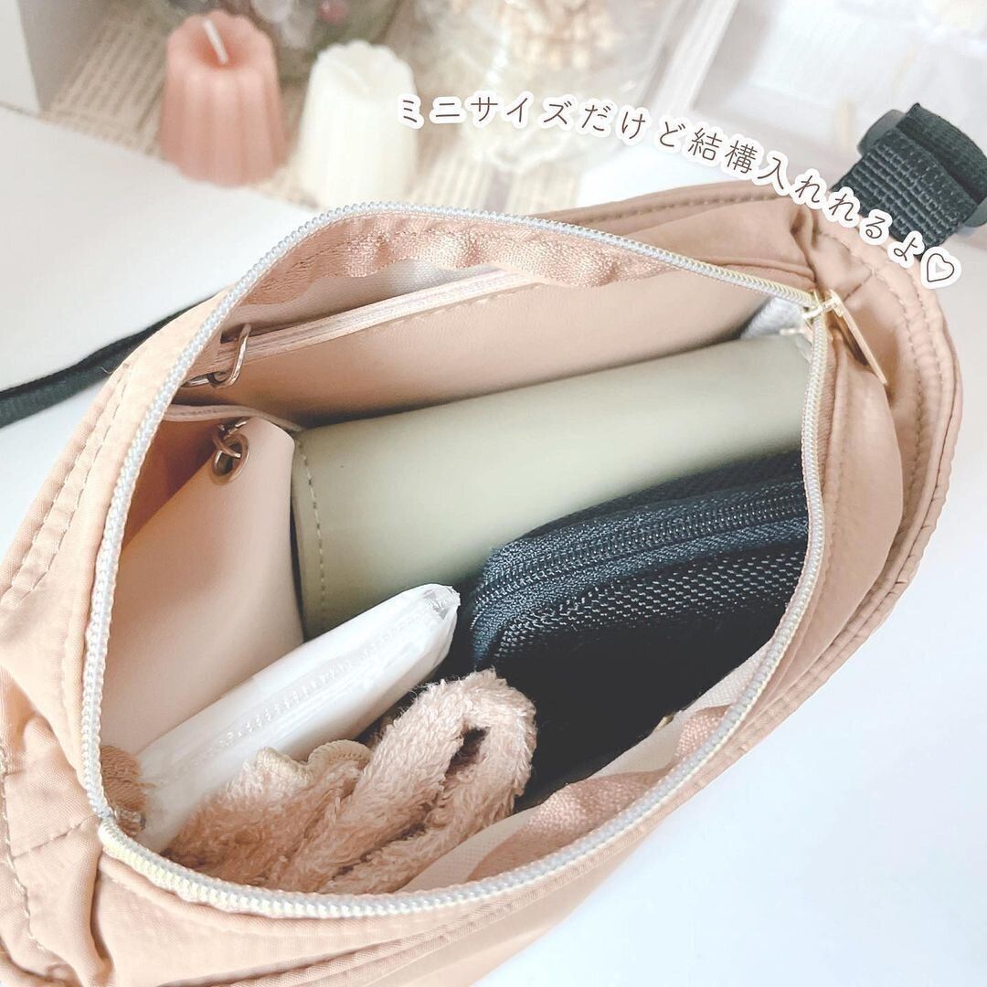 【3COINS】親子コーデにも！高見えジップショルダーバッグ