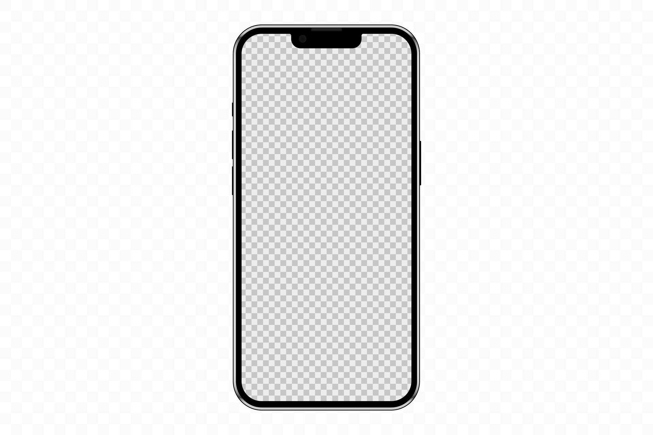 現実的な携帯電話のモックアップ、携帯電話アプリのテンプレート。孤立したストックのイラスト