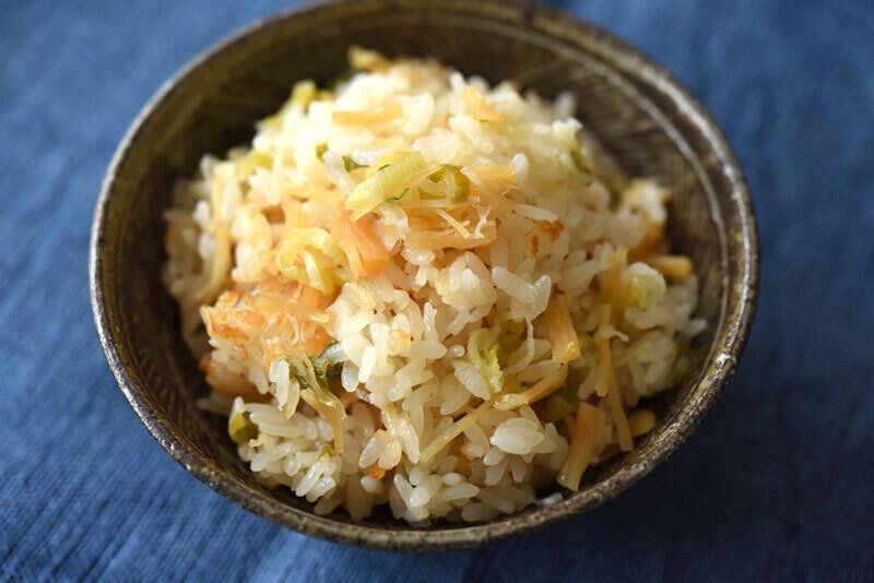 貝柱とねぎの炊き込みごはんレシピ