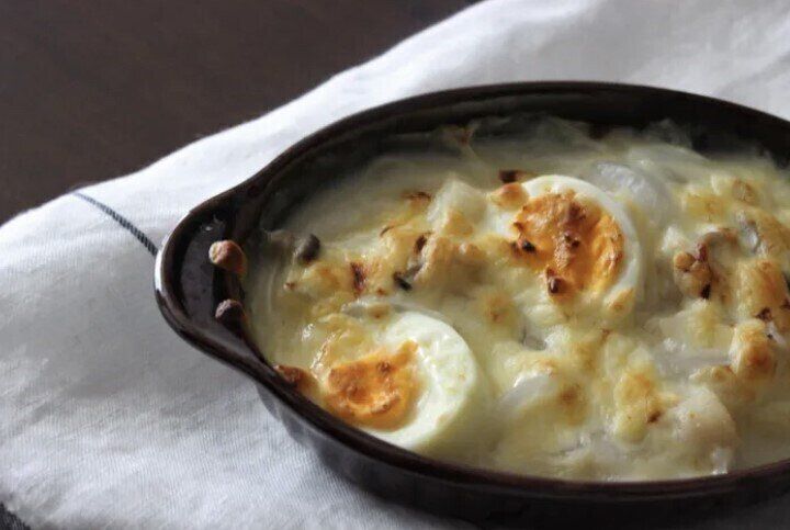 ゆでたまごが主役のゆでたまグラタン