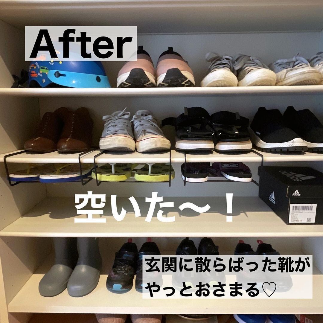 【セリア】セリアのディッシュラックがサンダル収納に大変身