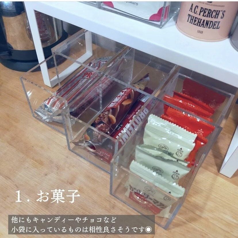 アクリル小物収納3段