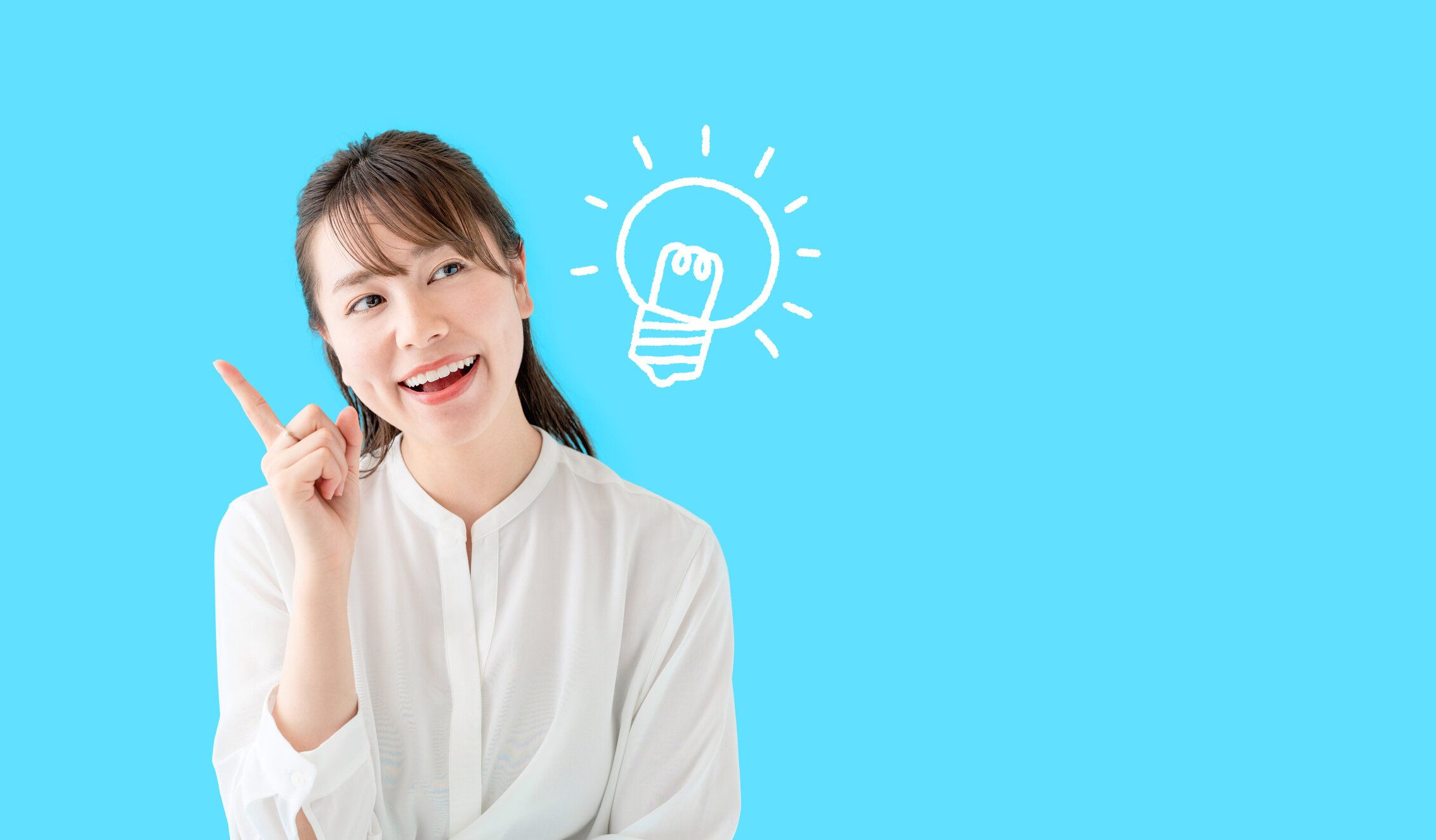 若いアジアの女性にインスピレーションを与えました。いい考え。