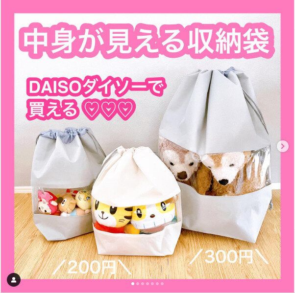 【ダイソー】人気の中身が見える収納袋がダイソーから最安値で新登場