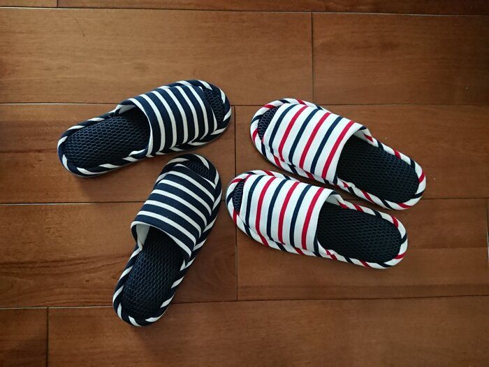 足を入れる部分がメッシュ素材になっているから蒸れにくく、とても気持ちがよい!