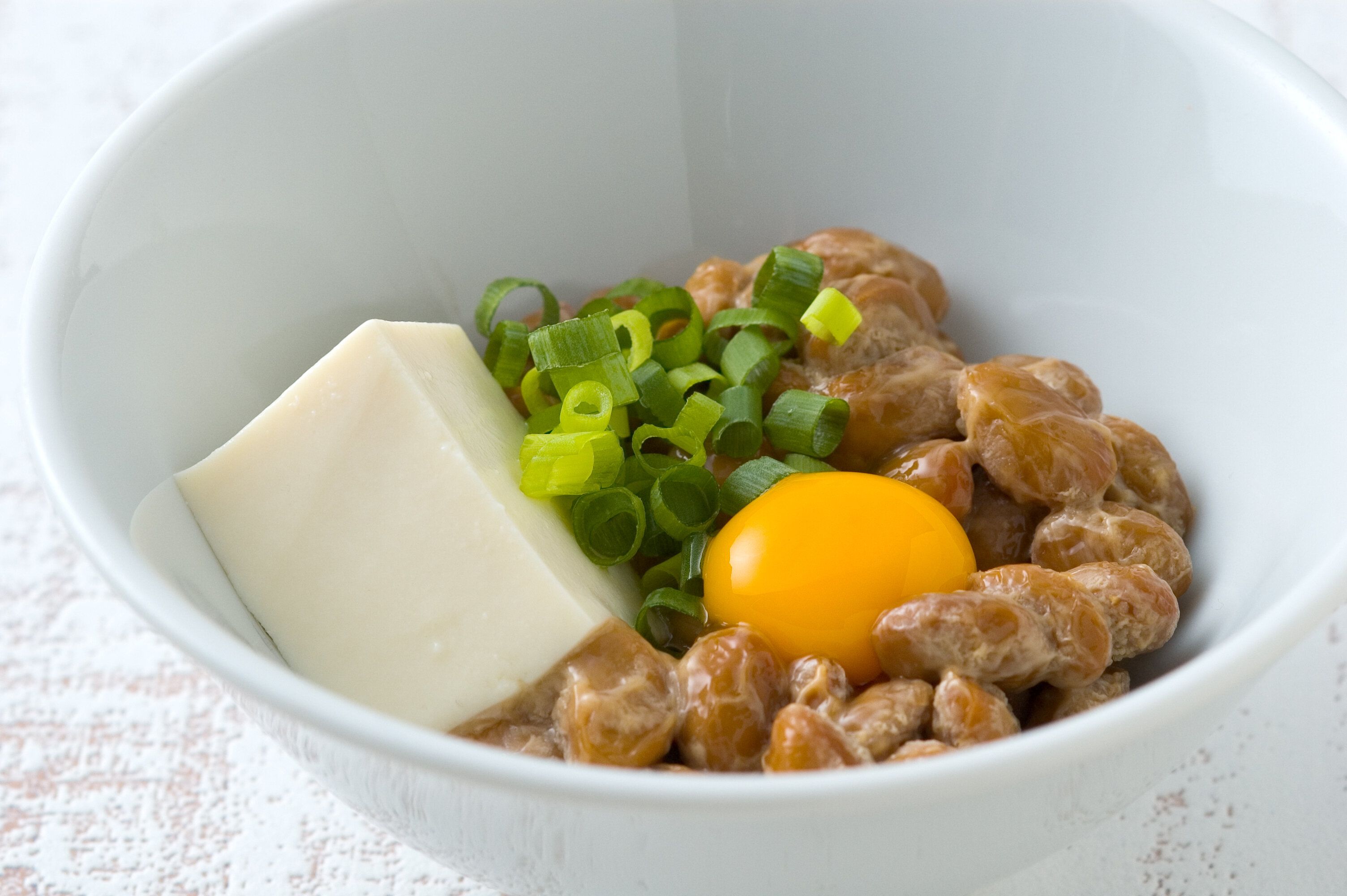 豆腐とヨークの納豆