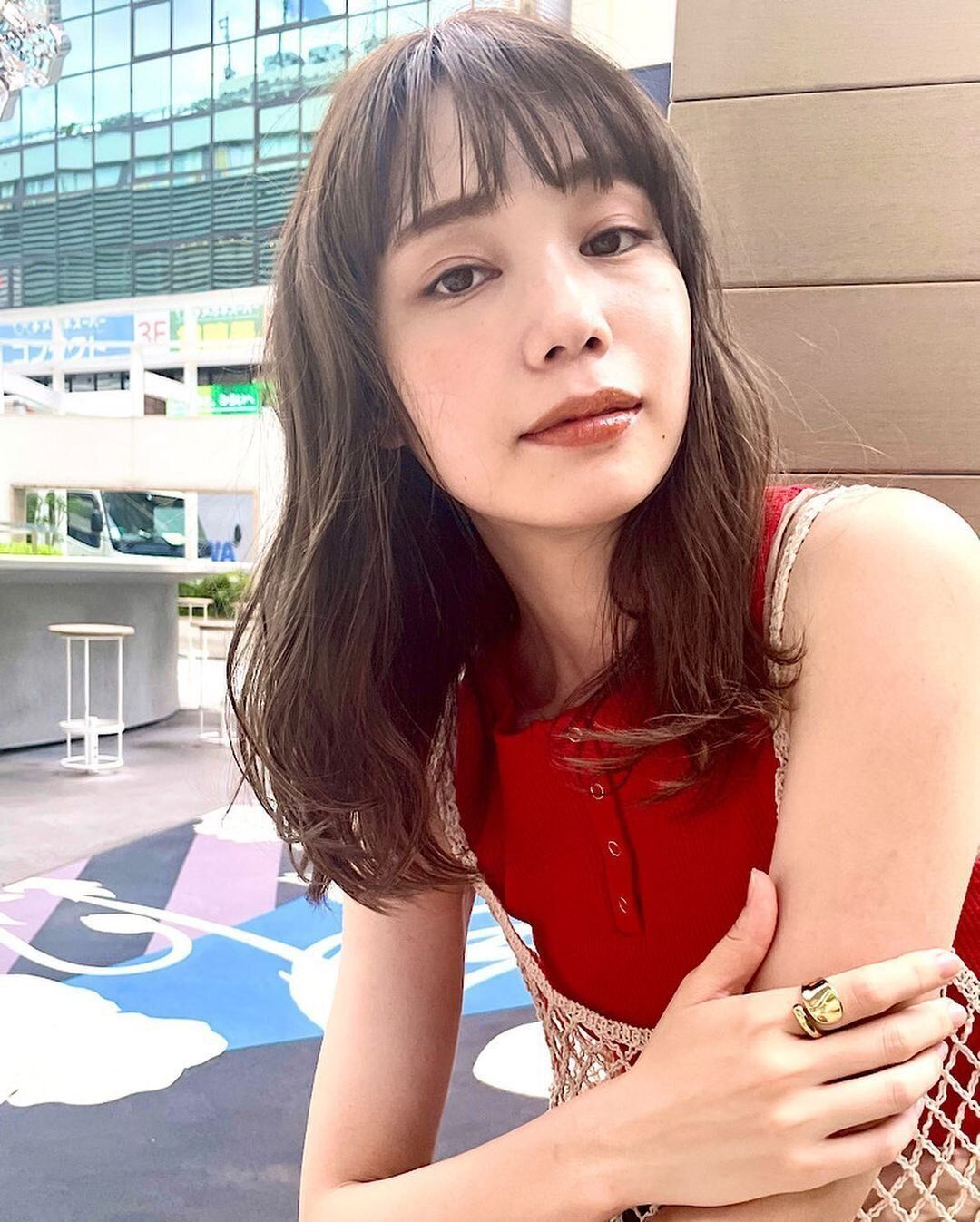 40代丸顔に似合うヘアスタイル ナチュラルカールで骨格補正