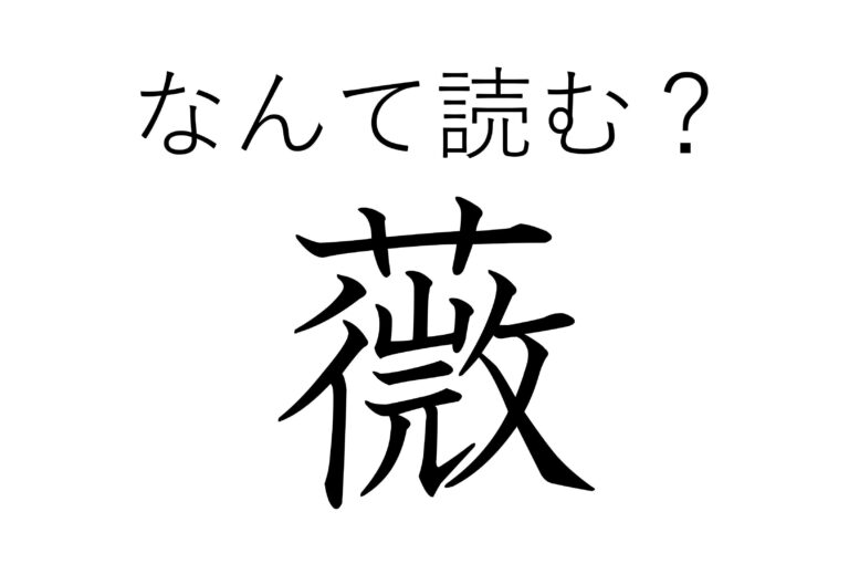 草っぽいけどきれいな花とか咲くのかな？難読漢字「薇」はなんて読む？