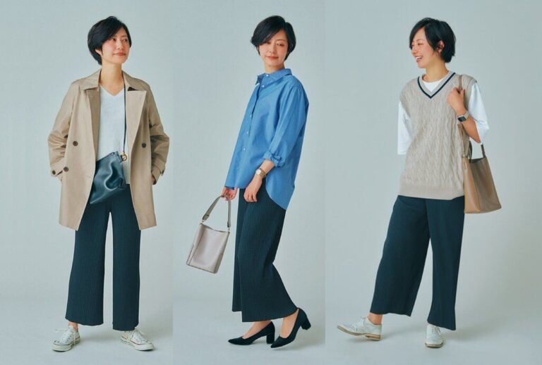 プロが教える！40代に似合う【ユニクロ】　林智子さんが選ぶ！黒のプリーツストレートパンツ