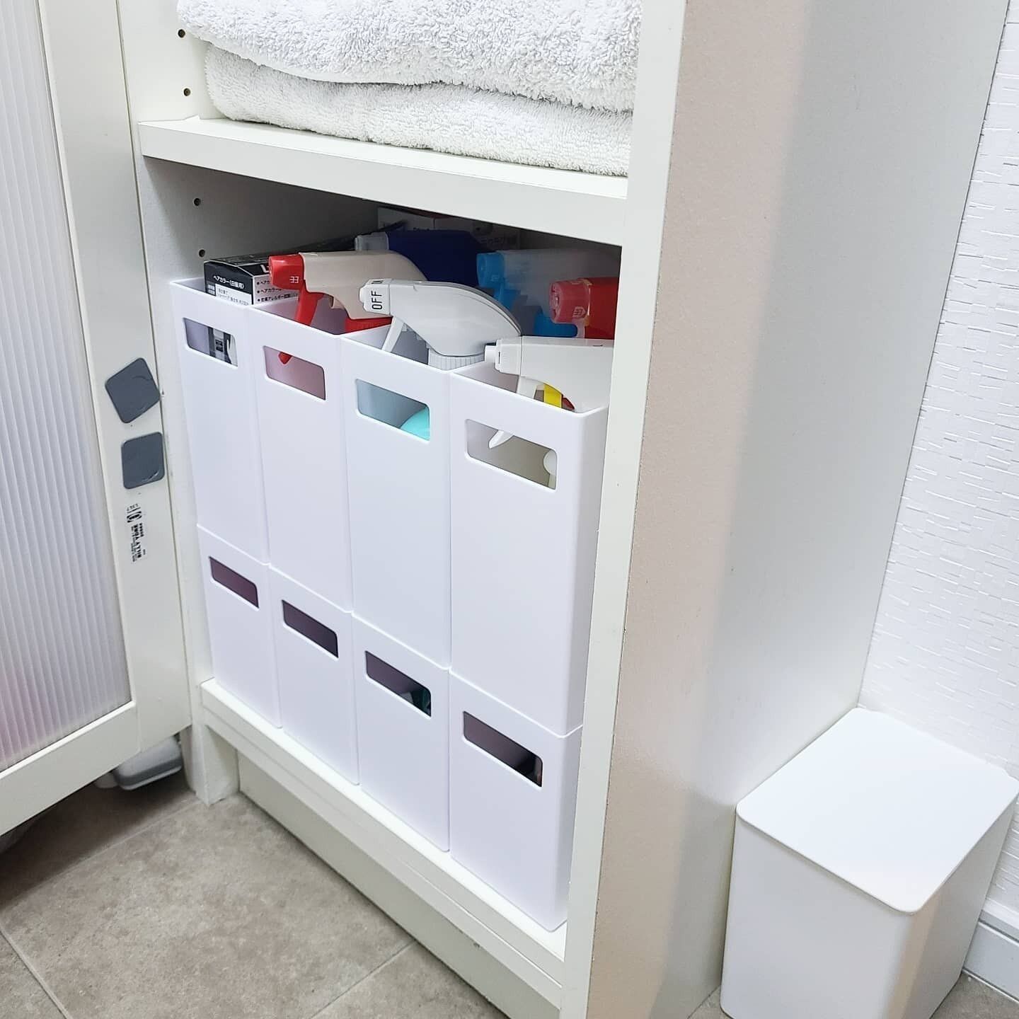 【100円ショップ】真っ白なファイルボックスで生活感をカバー