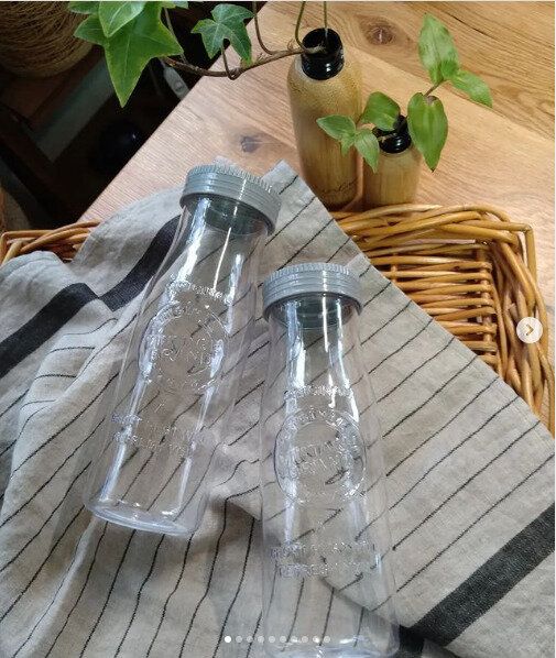 おしゃれな保存容器をドリンクボトルに活用