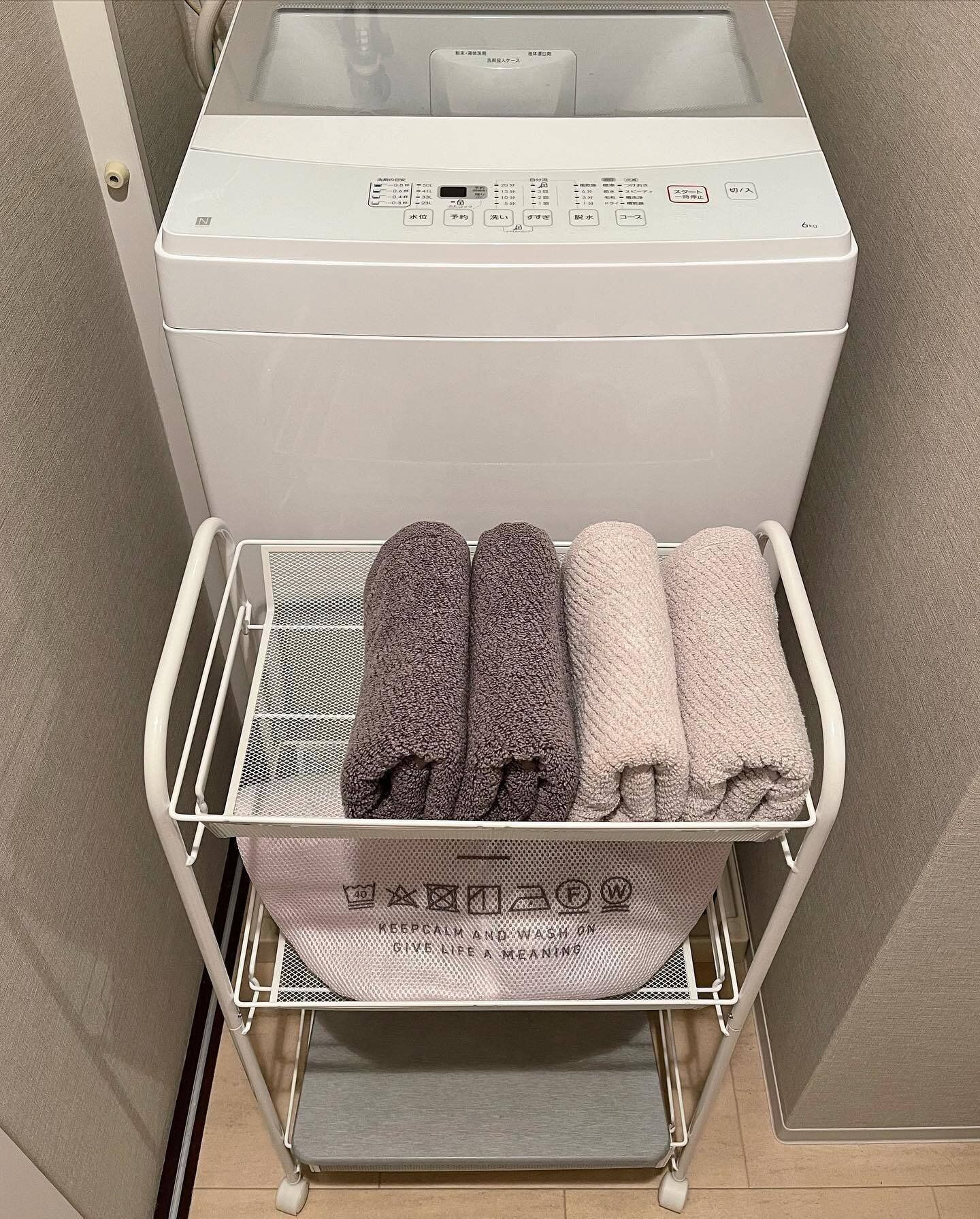 ワゴンで取り出しやすさ抜群の収納を