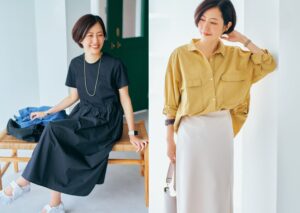 夏に着たい大人のユニクロ！スリットスカート＆フレアワンピース