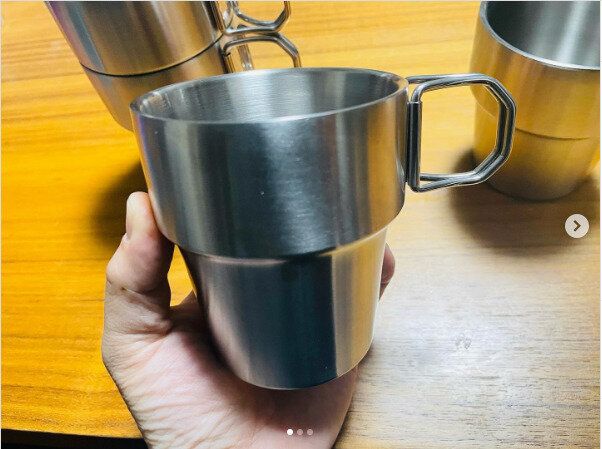 【ダイソー】キャンパー大注目!高見え&機能も抜群なステンレスマグカップ