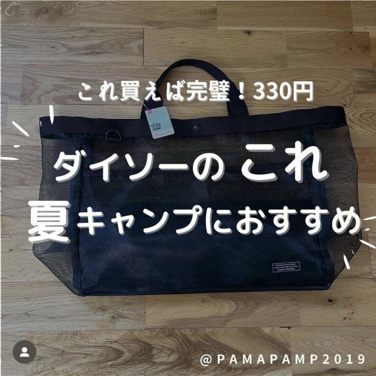 そろそろ完売?!【ダイソー】「イチオシ」「夏のレジャーにおすすめ！」大人気メッシュトートバッグ