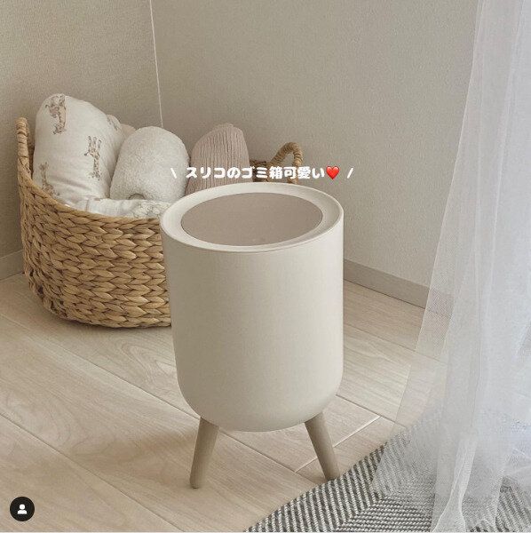 【スリコ】最新韓国っぽ!ゴミ箱なのにかわいすぎると話題