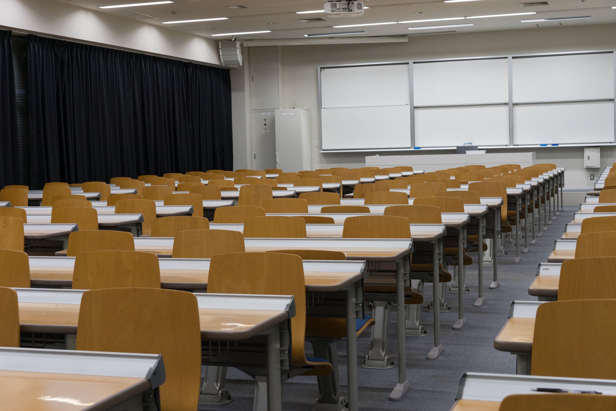 日本の教室の眺め。2