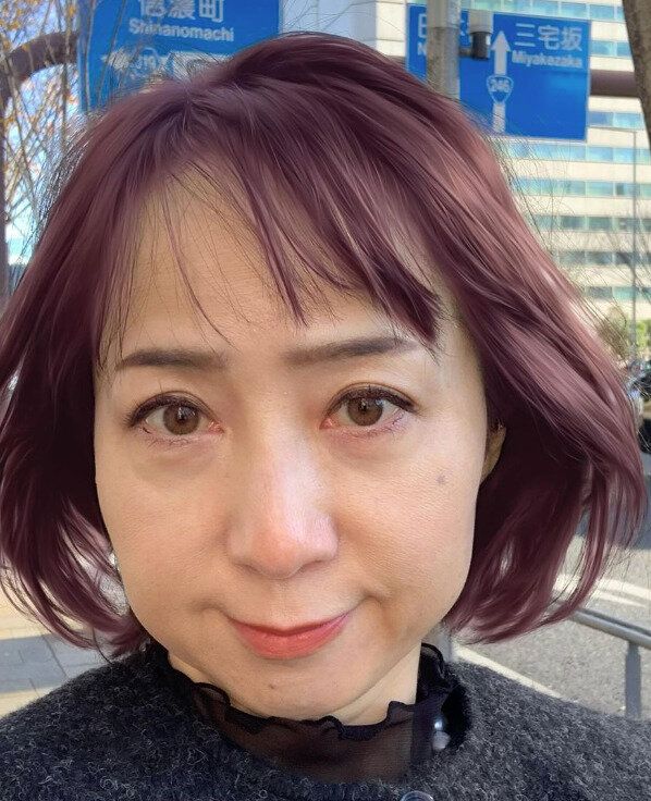 明るめのデザインカラーで大人フェミニン！Aラインボブ