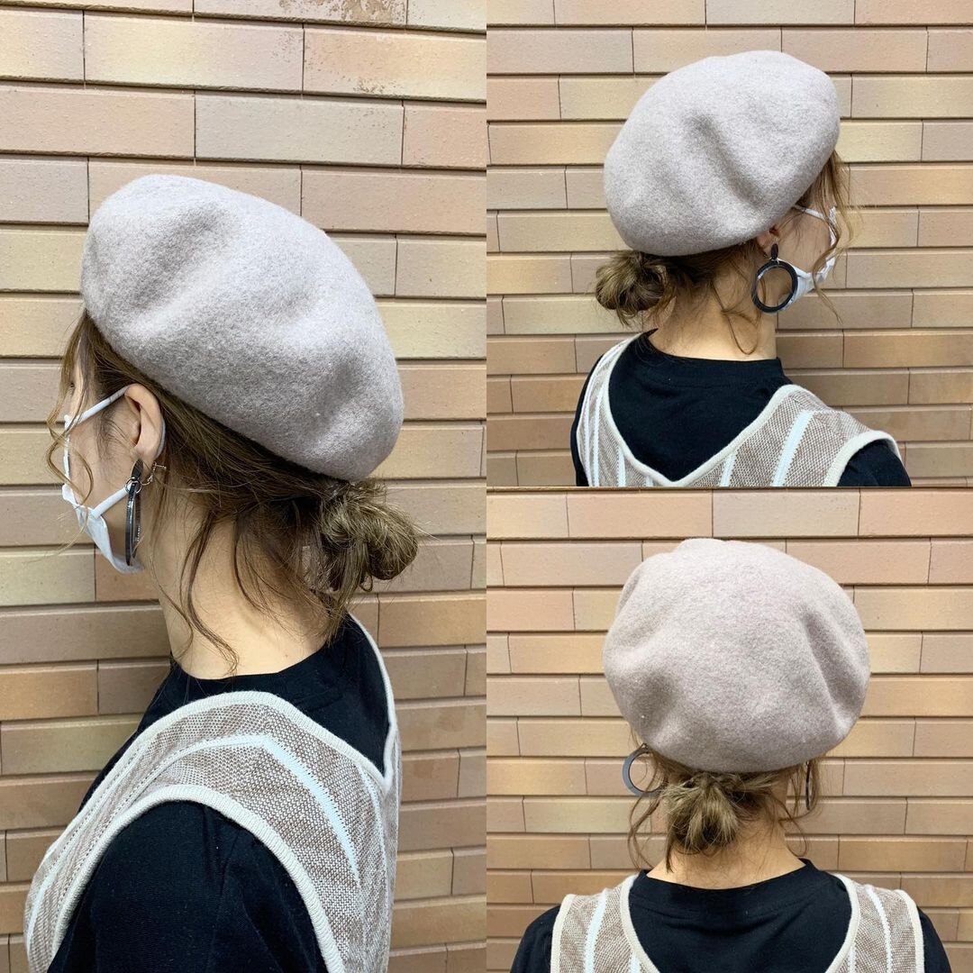 40代女性に似合う不器用でも簡単にできるヘアアレンジ!ベレー帽とヘアアレンジの素敵な組み合わせ