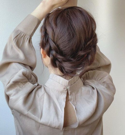 40代女性に似合う不器用でも簡単にできるヘアアレンジ。ロープ編みでフォーマルヘアアレンジ