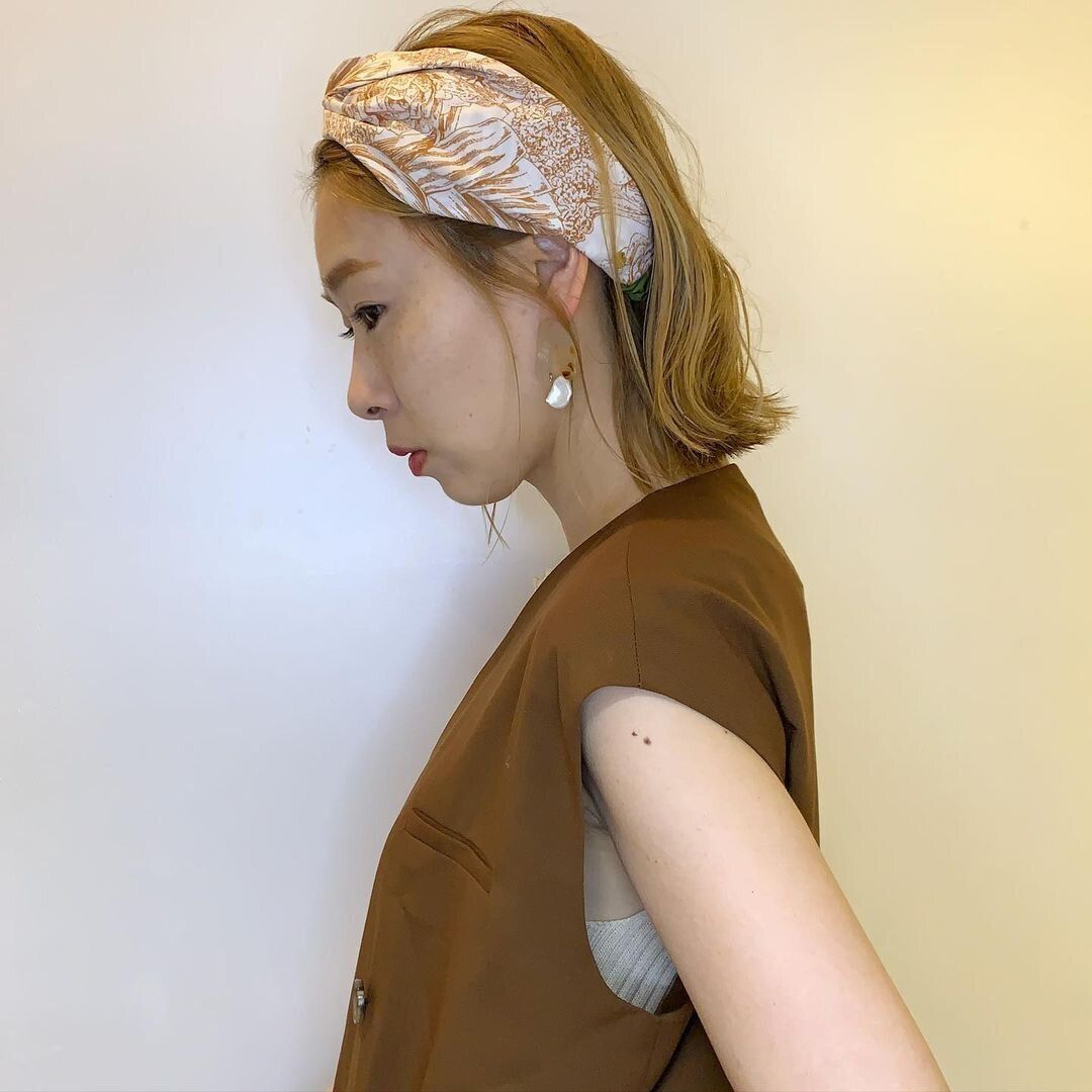 40代女性に似合う不器用でも簡単にできるヘアアレンジ!ボブのヘアスタイルにおすすめターバンアレンジ