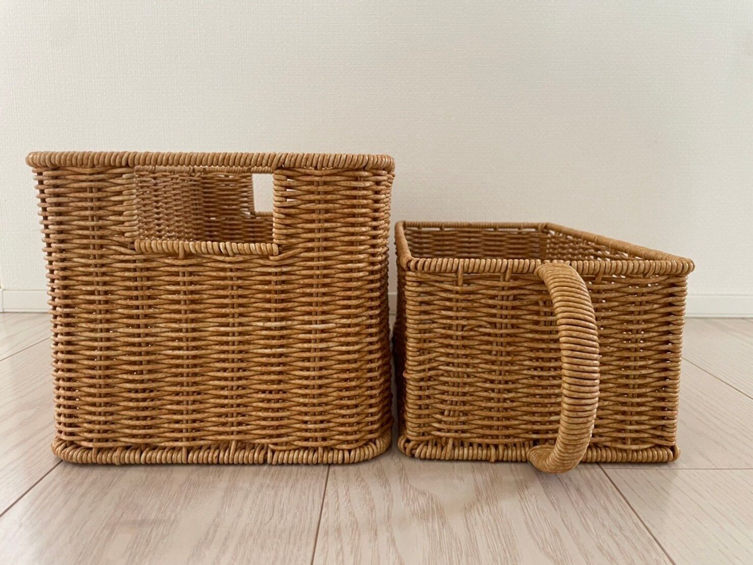 ラタン風なのに洗えて頑丈な作り！