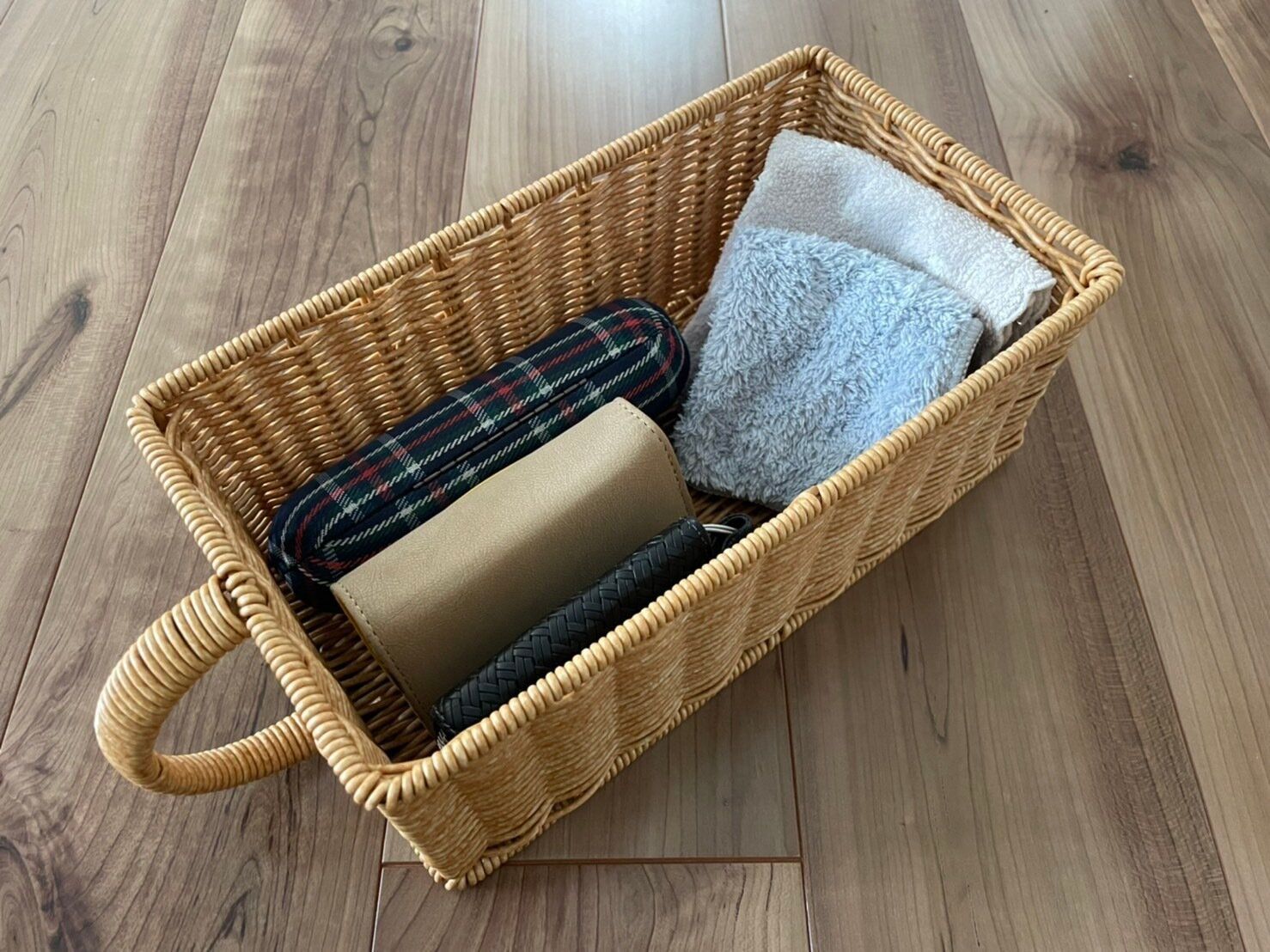 取っ手付きタイプのラタンPP収納はこう使う！