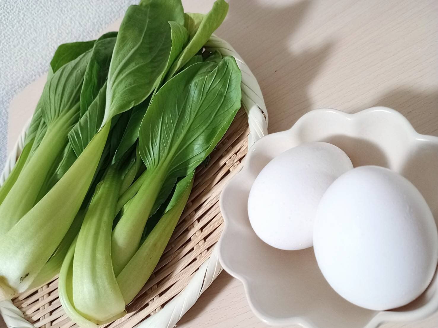 ちんげん菜と卵