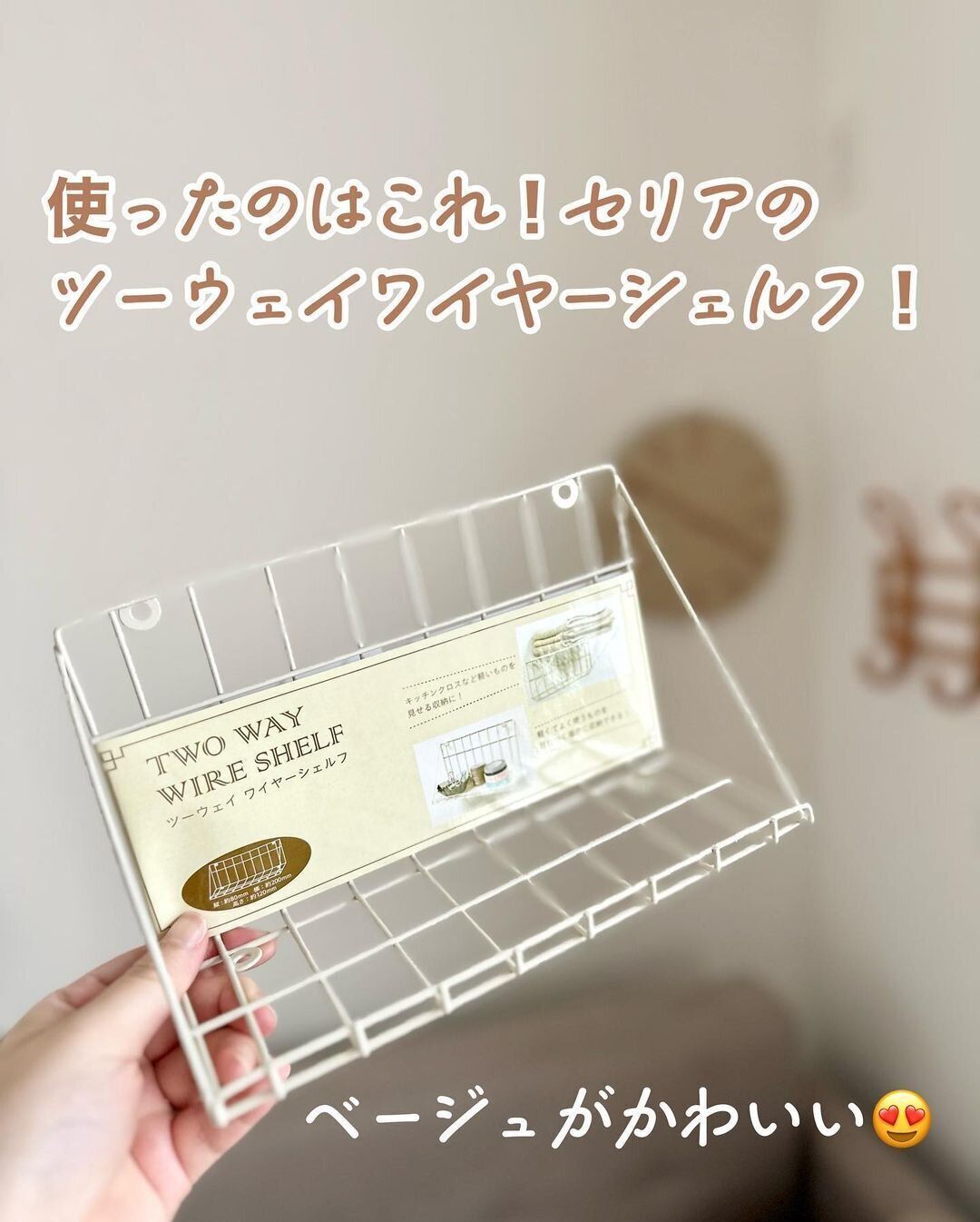 【セリア】使い道いろいろ！万能ワイヤーシェルフ