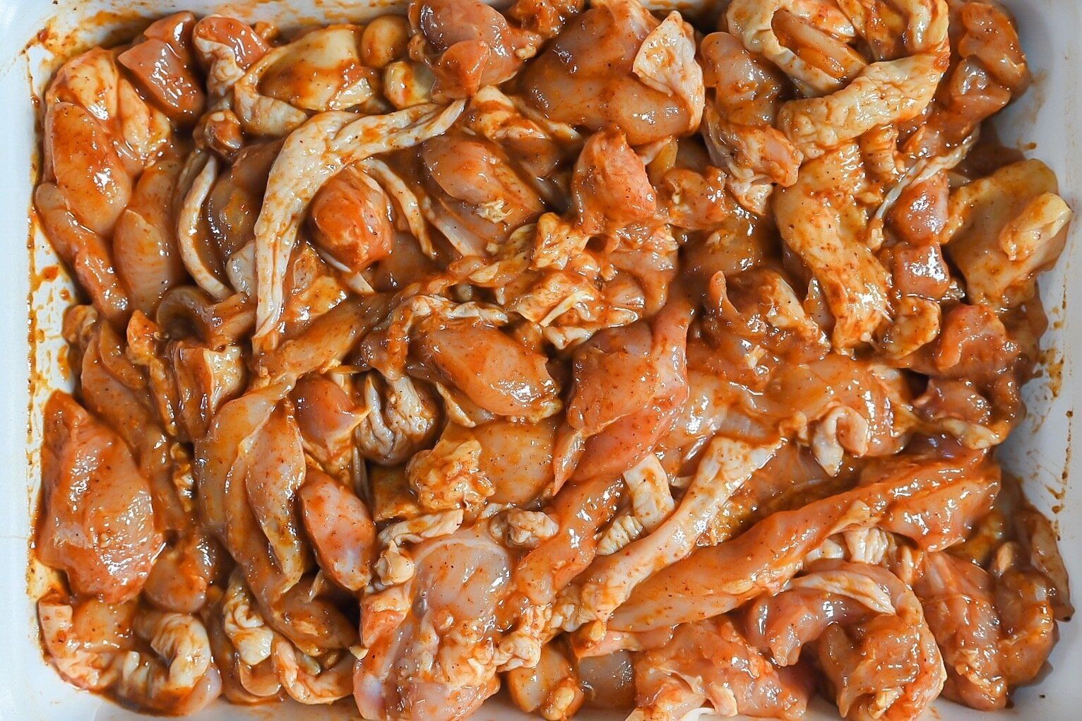 ケバブの素を和えた鶏もも肉