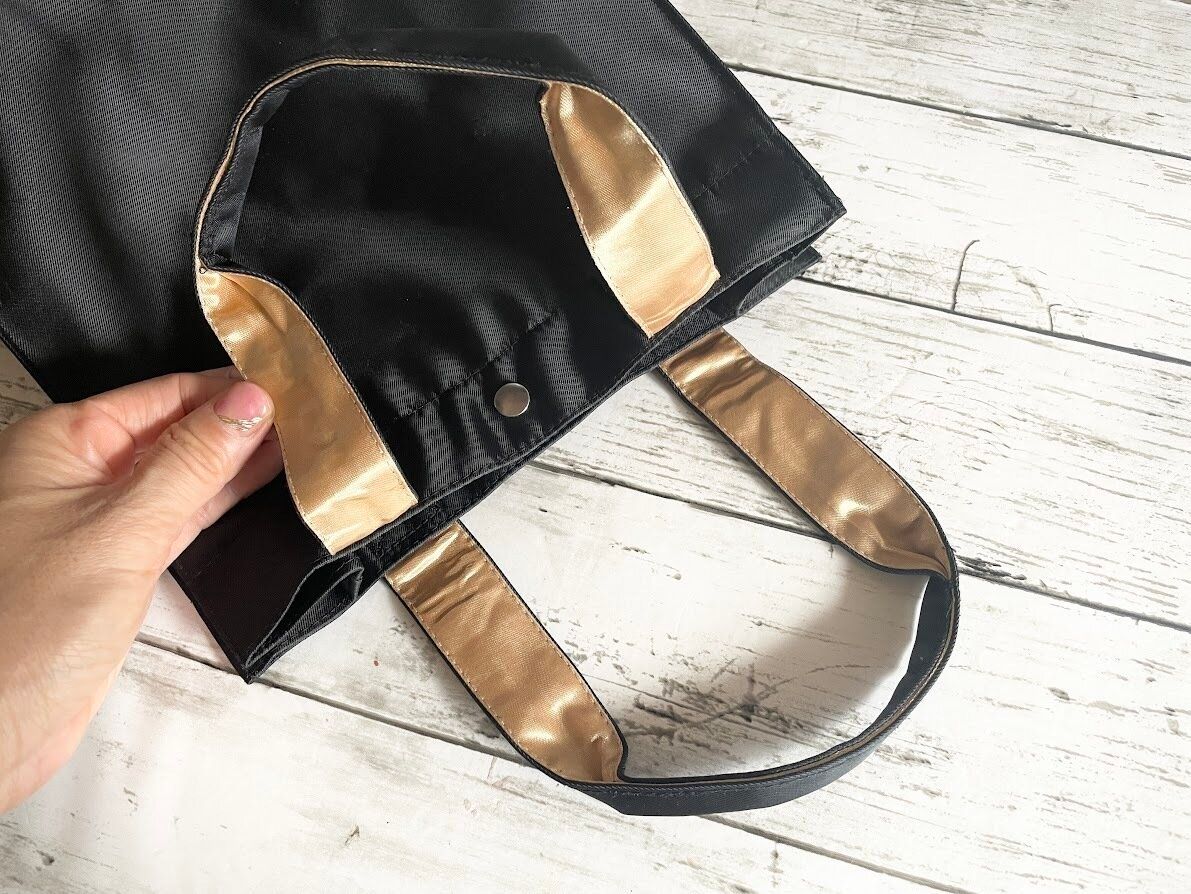 ダイソートートバッグの取っ手裏側