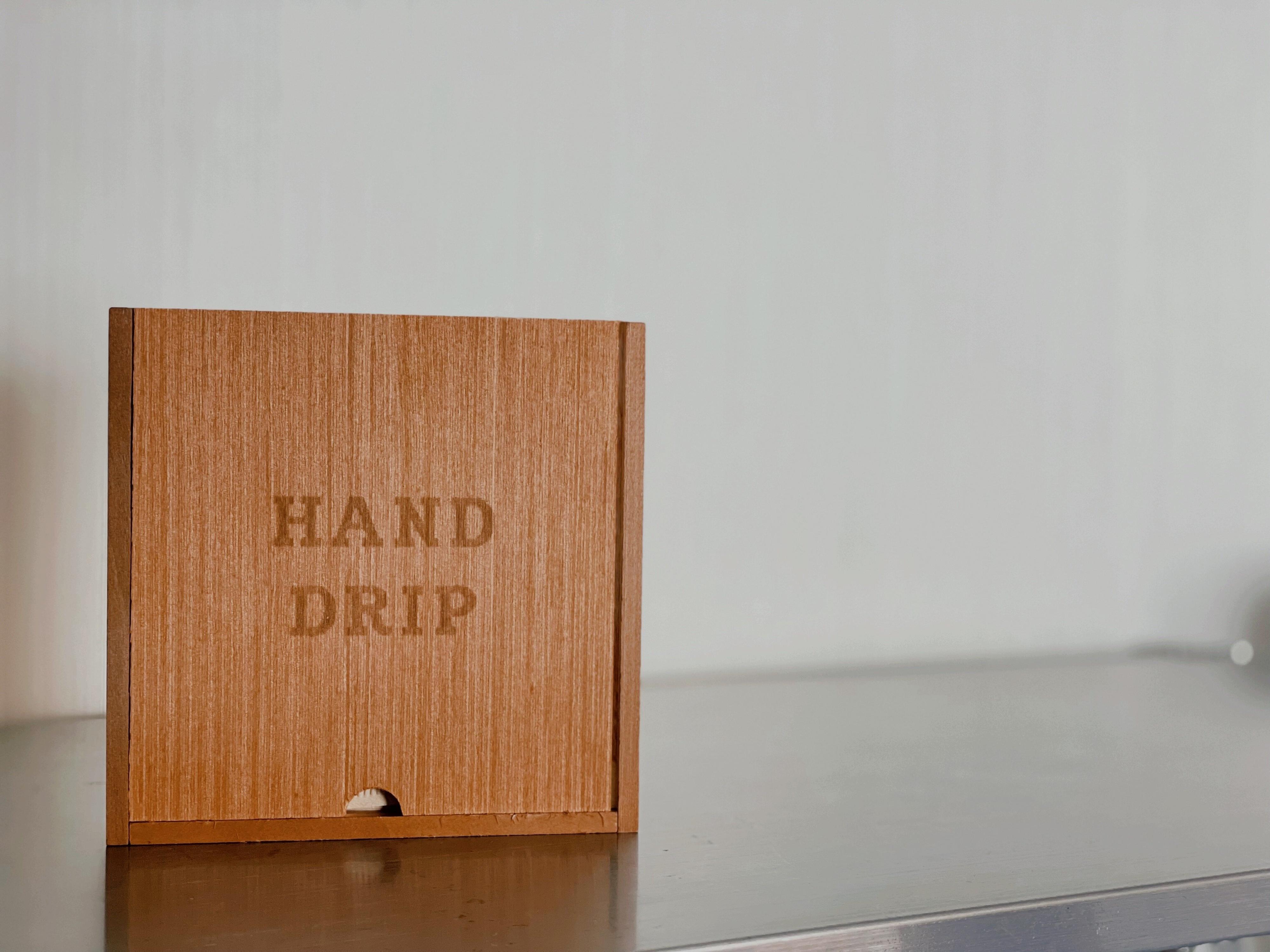 木製コーヒーフィルターケース