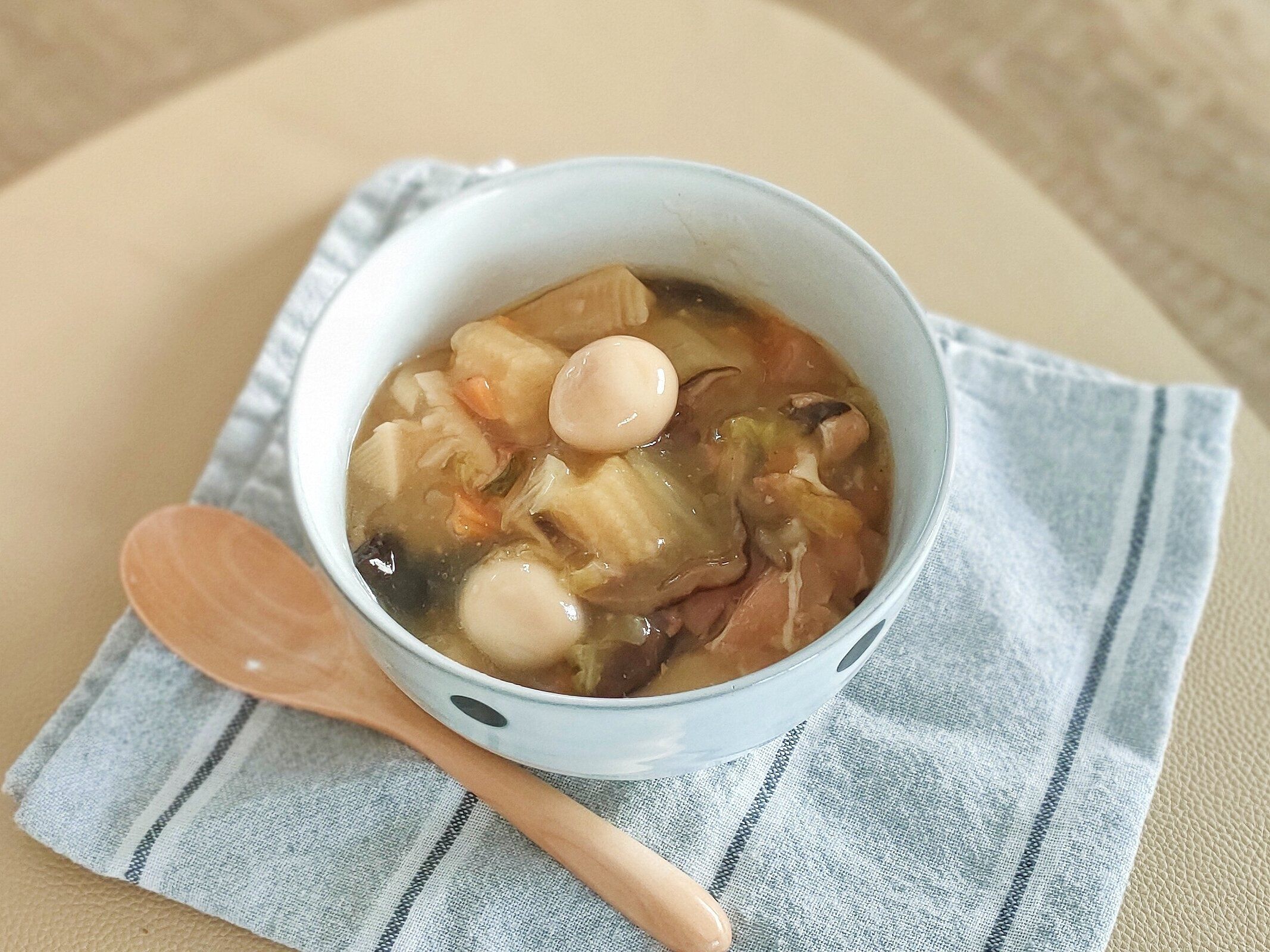 無印良品の八宝菜を丼にしたもの