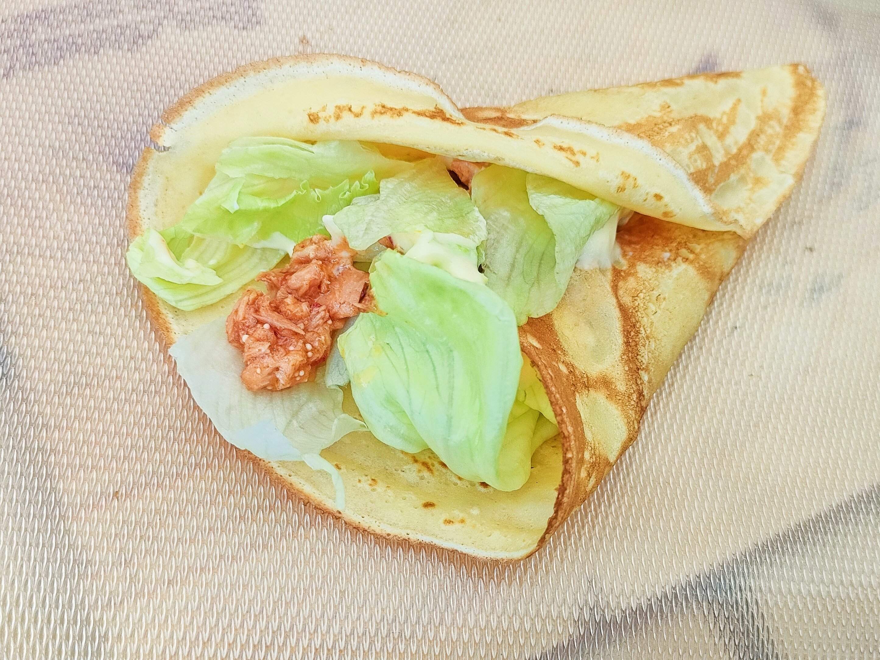 ツナめんたいのクレープ