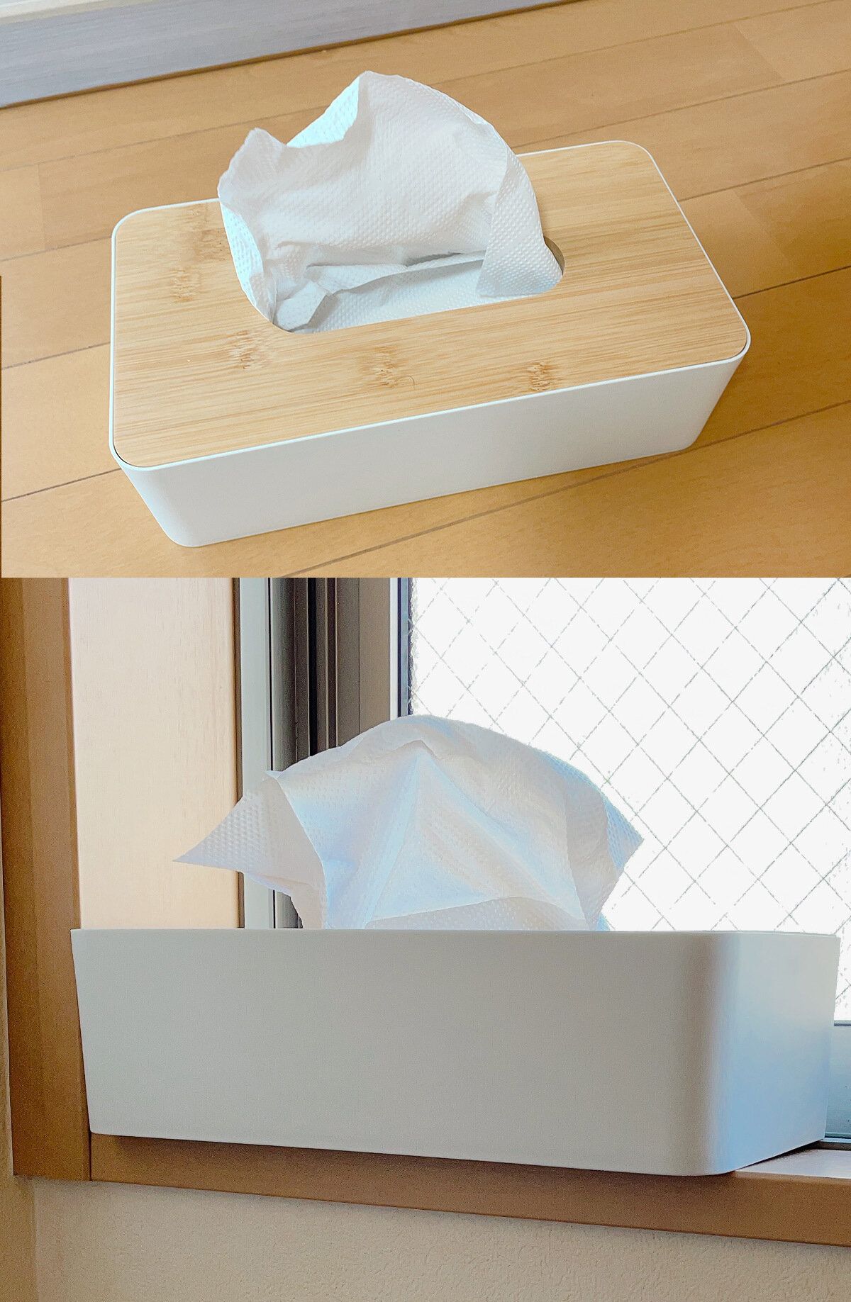 ティッシュボックスに入れてトイレに