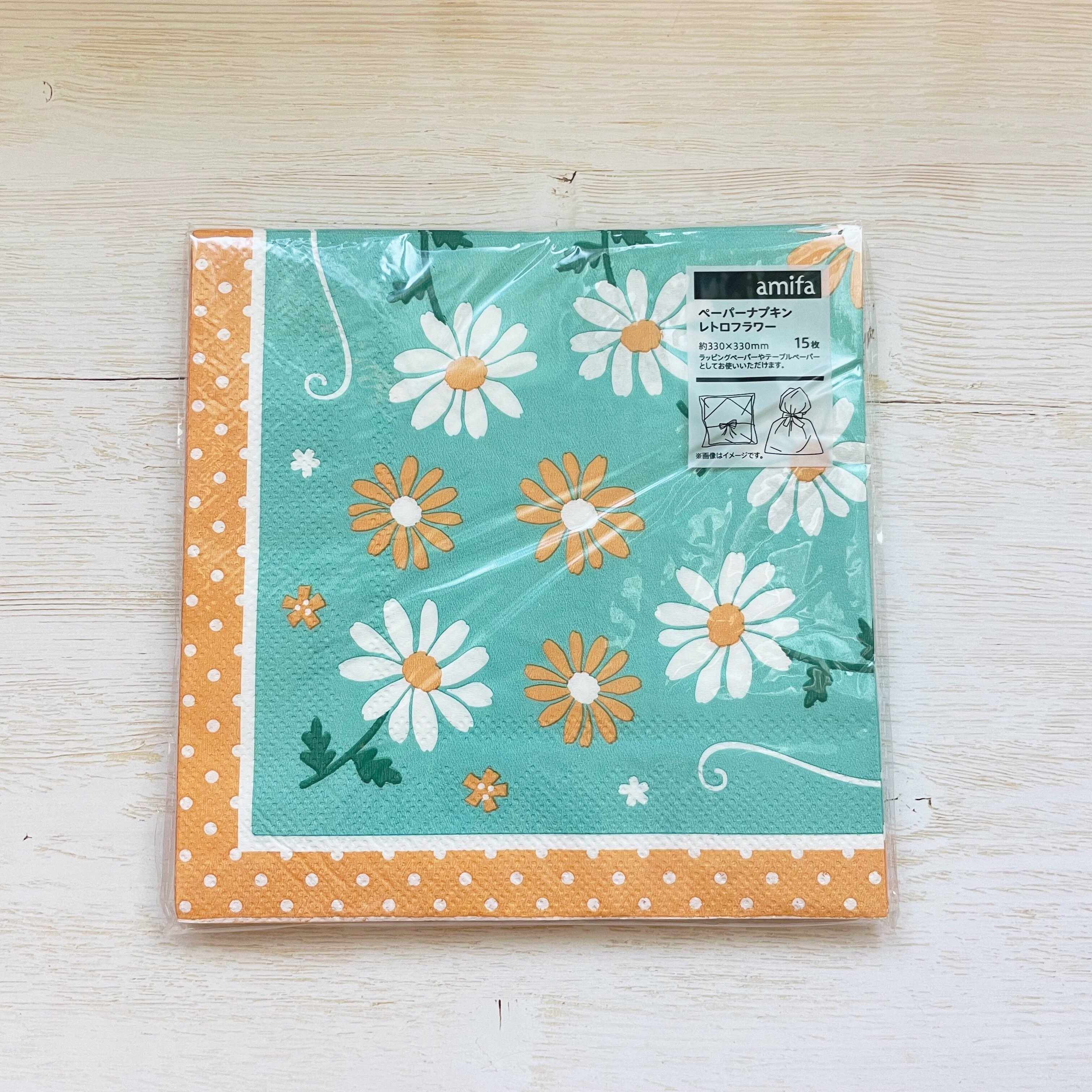 ペーパーナプキンレトロフラワー