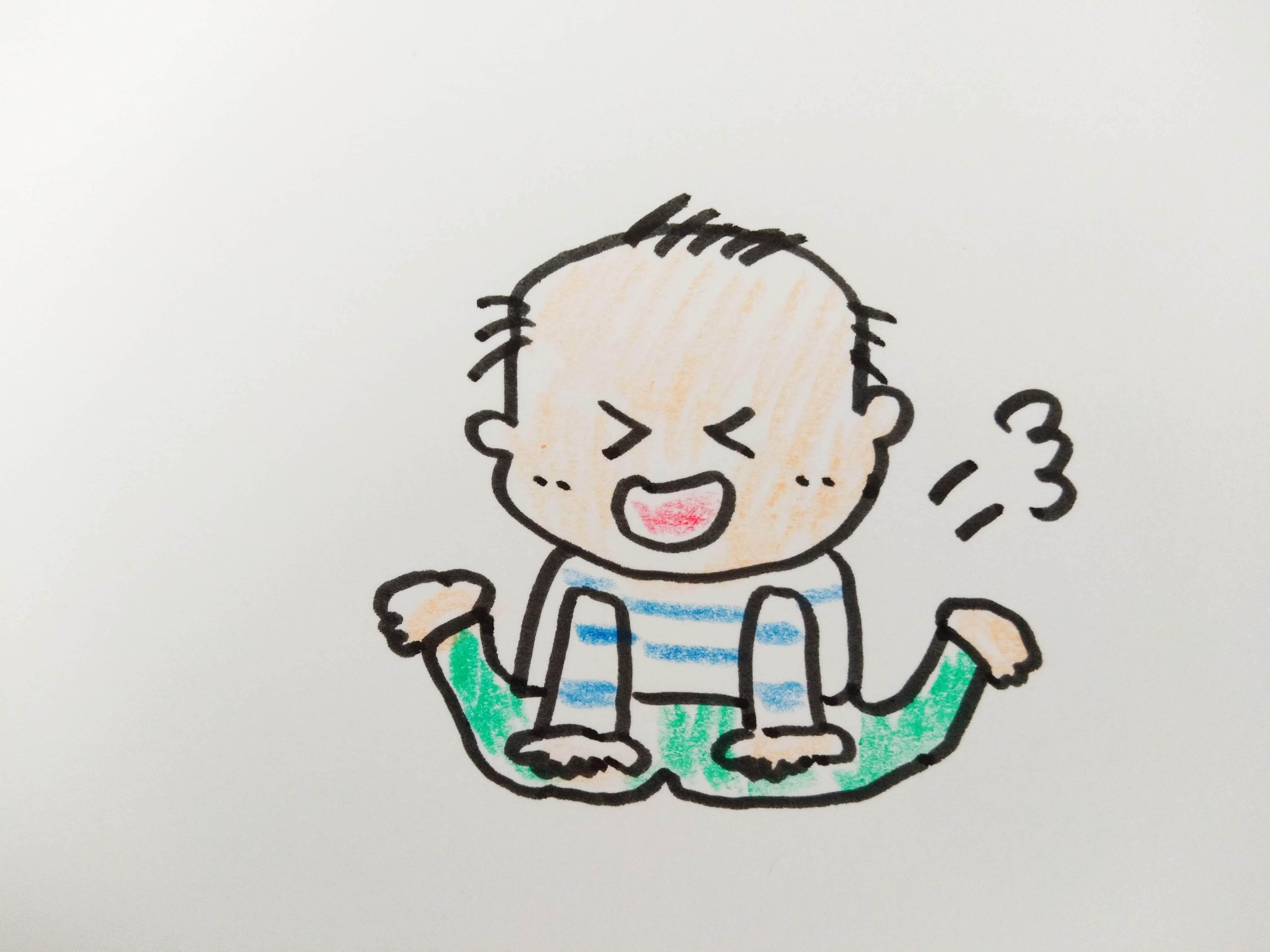 ハイハイする赤ちゃんの絵