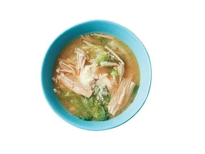 えのきとレタスのみそ汁