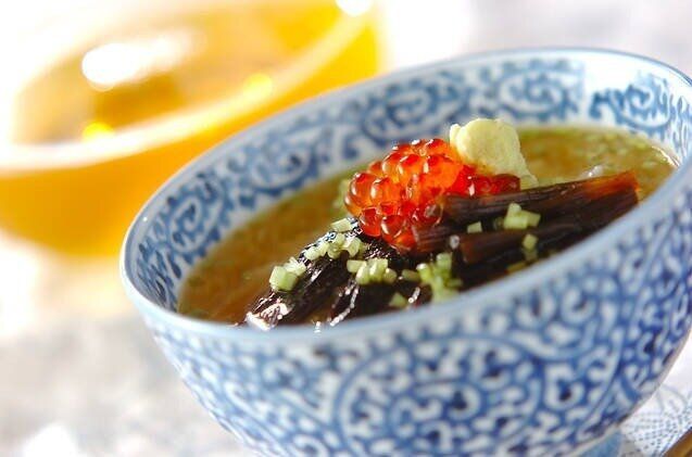 ふき入りウナギの冷茶漬け