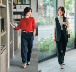 【GUでおしゃれのお悩み解決】ジレでまるっと隠す！オンオフ使えるきれいめセットアップ！