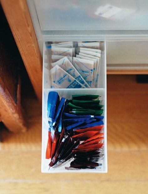 夫用のみそ汁は専用の引き出しをつくった。