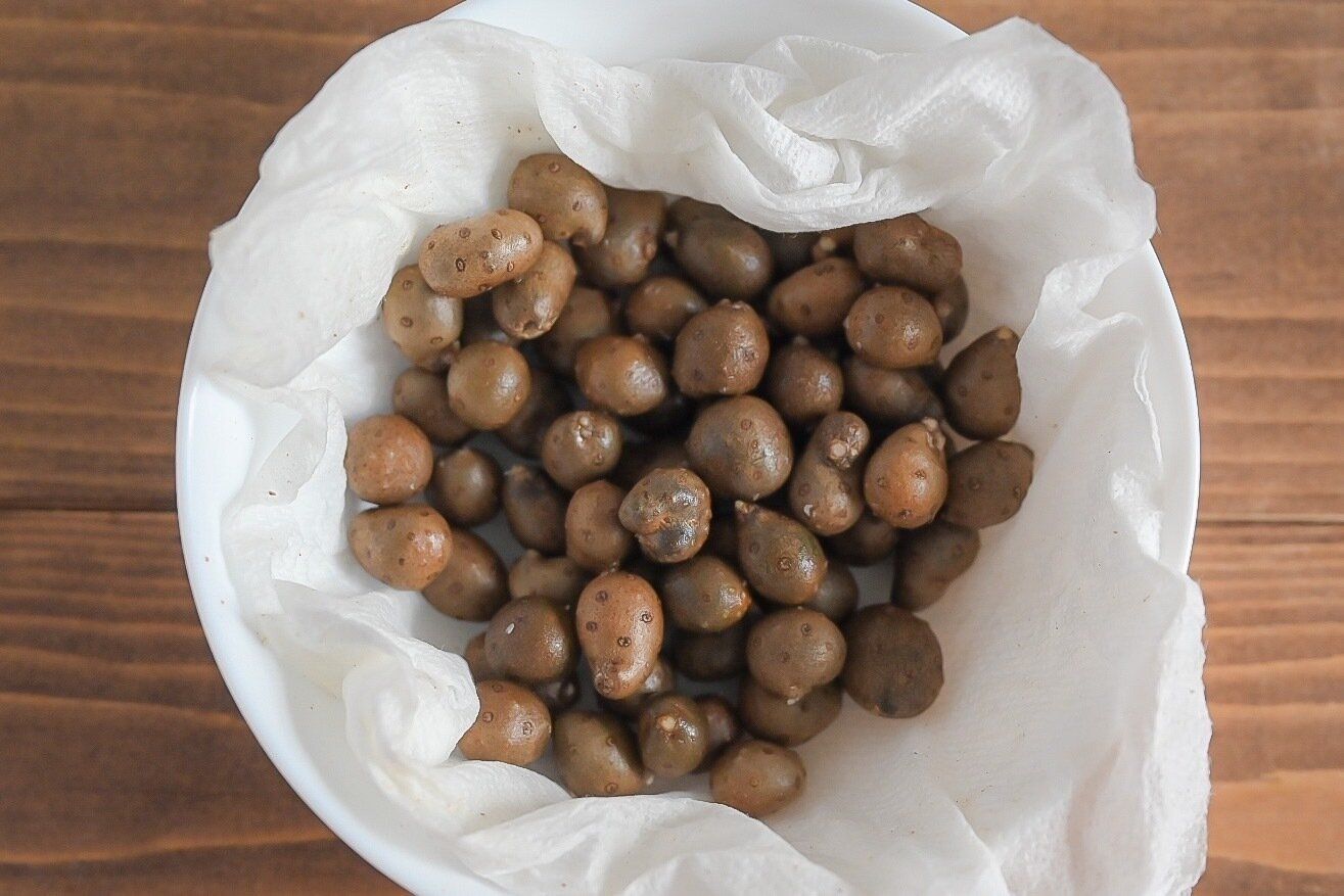 水洗いしたむかご