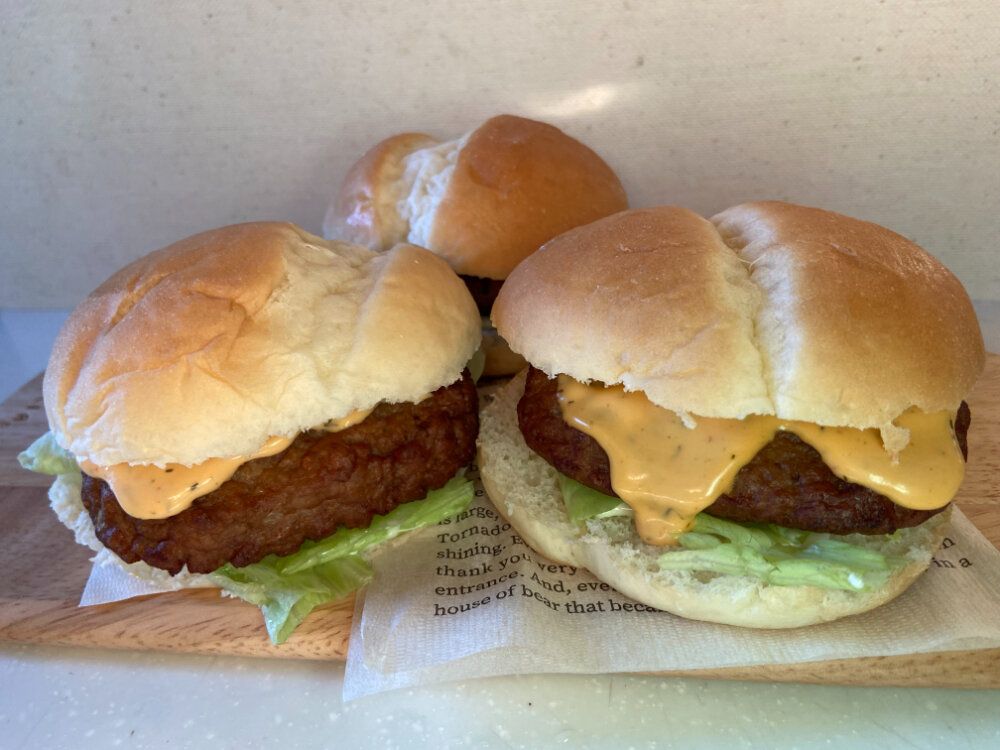 ハンバーガー完成